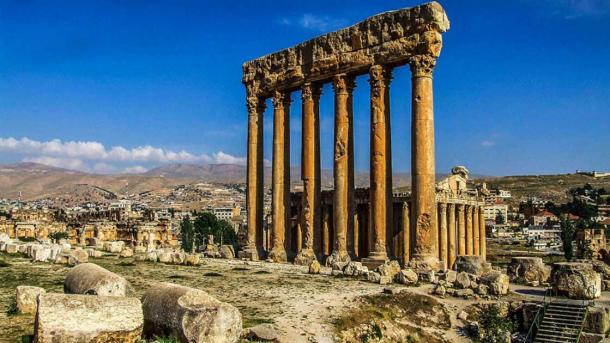 The six remaining columns of the Temple of Jupiter at Baalbek, in Lebanon, which was built on top of an enormous platform which incorporated megalithic stones in its construction. (Paul Saad / CC BY-SA 4.0)
