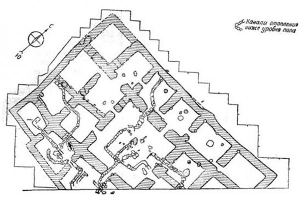 A sketch showing the layout of the palace in Abakan. (GB Shchukin)