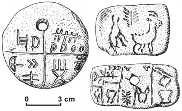 A sketch showing the symbols on the Tartaria Tablets. (Atlantipedia)