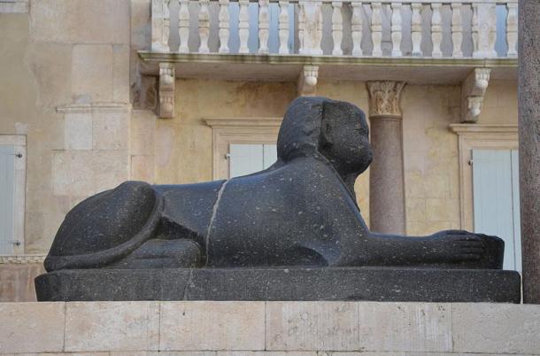 One of the three surviving sphinxes at Diocletian’s Palace