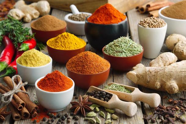 Various spices and herbs for Ayurveda treatments. (chamillew / Adobe Stock)