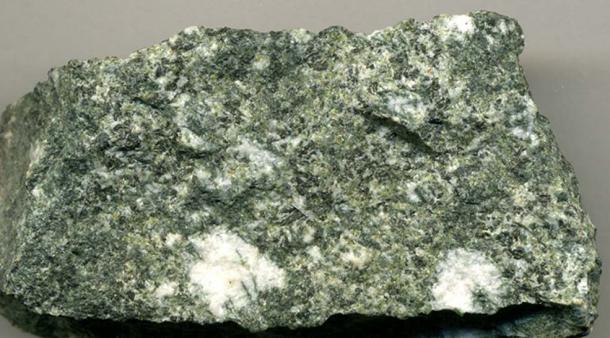 An example of spotted dolerite stones that are being taken illegally from the sites 