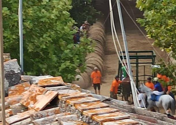 The starting gate at the Palio de Vejano Races 2023. (Marcello Assandri)