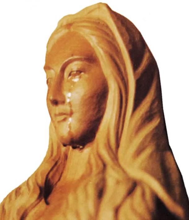 Our Lady in Akita weeping. 