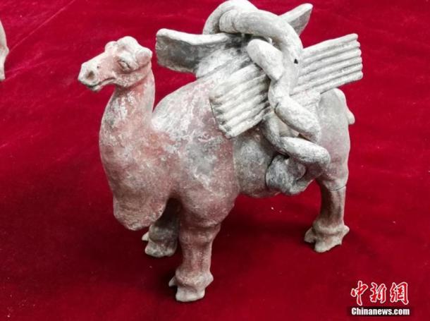 A statue of a loaded camel in the princess’s tomb may speak to the Tuyuhun’s development of the southern part of the Great Silk Road.