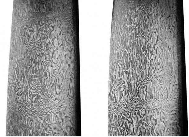 18th-century Persian-forged Damascus steel sword.