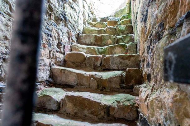The steps leading to the upper floor of Bonamargy Friary, where legends say the Black Nun was murdered. (William Alexander)