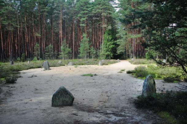 An example of stone circles in Grzybnica, Poland.