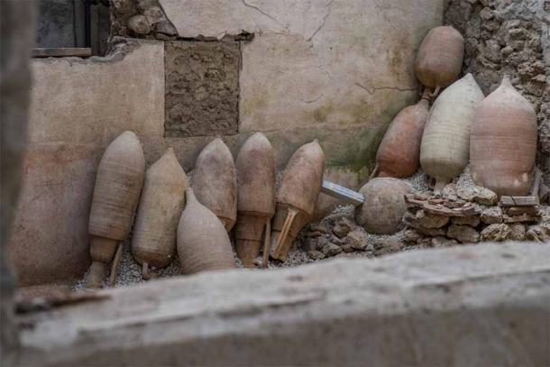 The storeroom for amphorae where some of the graffiti was found. (Pompeii Sites)
