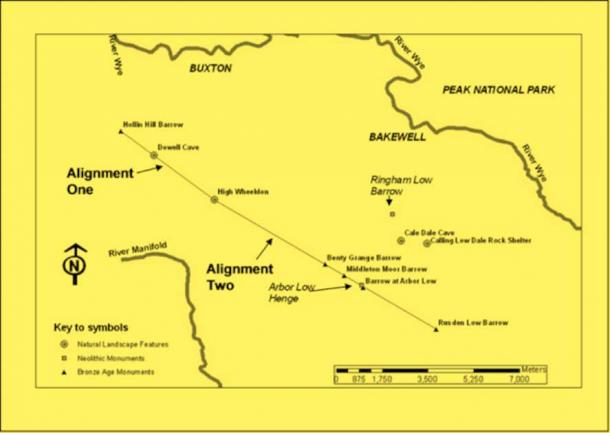 Fig. 3. Two straight alignments involving High Wheeldon. (Author Provided)