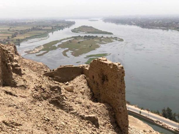This sturdy mudbrick tower house overlooking the Nile River, found along with the 85 new Egyptian tombs. (Ministry of Tourism and Antiquities)