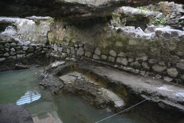 The temazcal, sweat lodge, found in La Merced, Mexico City, Mexico. (INAH)