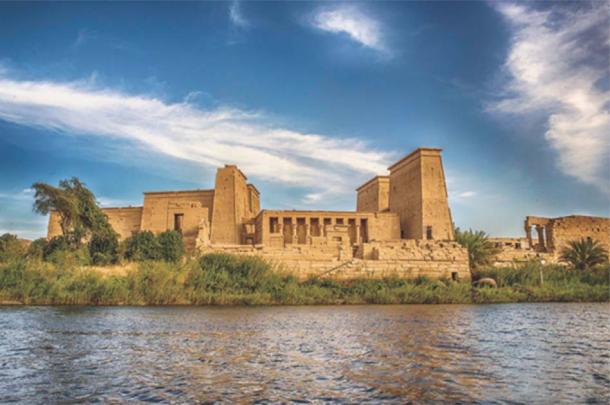 The temple of Isis on Agilkia Island in Lake Nasser, Egypt, where the team has been studying ancient Egyptian graffiti. (Hosamalex / CC BY-SA 3.0)