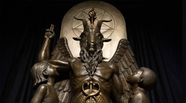 Inside the international headquarters for the Satanic Temple in Salem, Massachusetts, there is a temple featuring their notorious Baphomet statue, a bronze sculpture created, thanks to an Indiegogo crowdfunding campaign, as an act of protest. The group petitioned for the statue to be displayed at Oklahoma State Capitol, in response to a monument of the Ten Commandments installed by Oklahoma State Representative Mike Ritze in 2012. (Marz Nozell / CC BY 2.0)