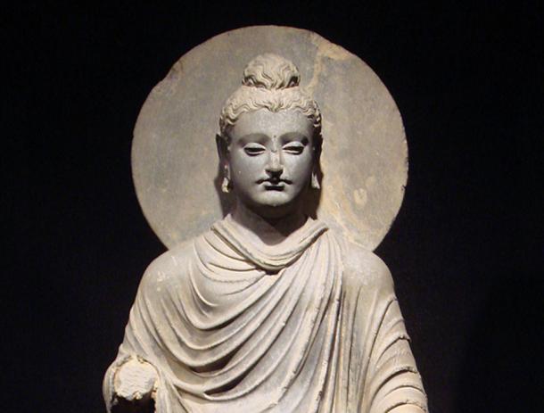 One of the first representations of the Buddha, first to second century CE, Greco-Buddhist art, Gandhara.