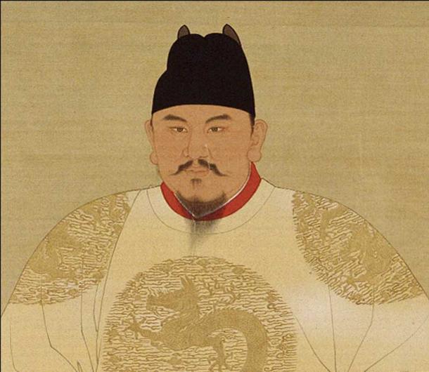 Official court painting of the Hongwu Emperor (reigned 1368-1398 AD), Ming Dynasty, China.