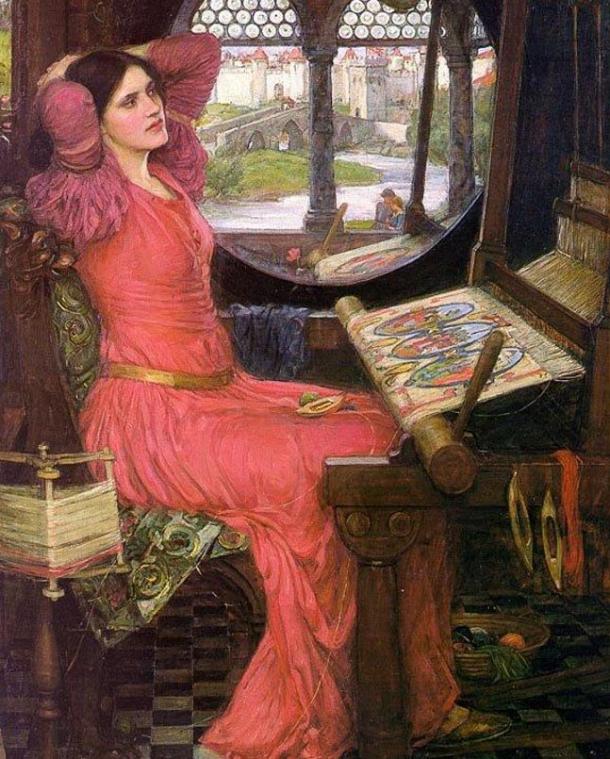 I am half-sick of shadows, said the Lady of Shalott. Portrait by: John William Waterhouse. 1915.