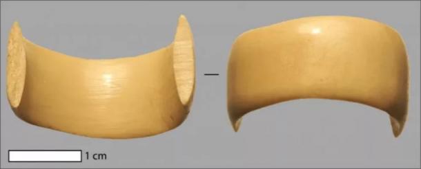 The ring has been determined to be made of deer or elk bone or antler. (University of Copenhage / Theis Jensen)