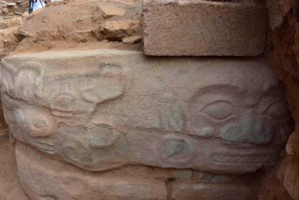 Dos de las tres caras han sido excavadas por arqueólogos. (Xinhua)