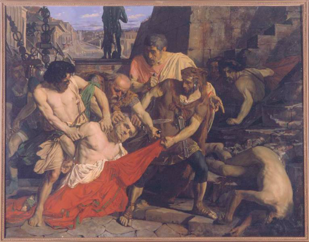  Painting titled: La mort de Vitellius. The death of Vitellius. (Paul-Jacques-Aimé Baudry/CC BY-SA 3.0)