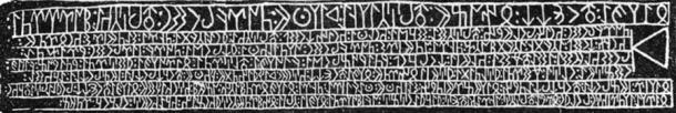 Copy of a tracing of the western face of the Tonyukuk inscription. (Public Domain)