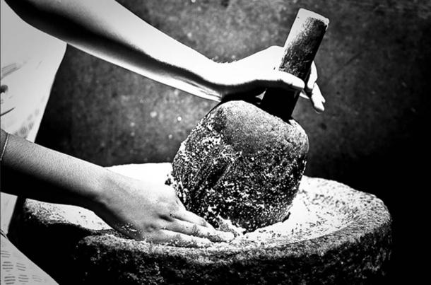 A traditional hand mill