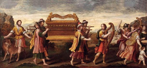 ‘The transfer of the ark by the singing and dancing King David,’ an oil on wood panel from the Italo-Flemish school circa 1600. (Public domain)