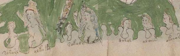 This shows two women dealing with five children in a bath