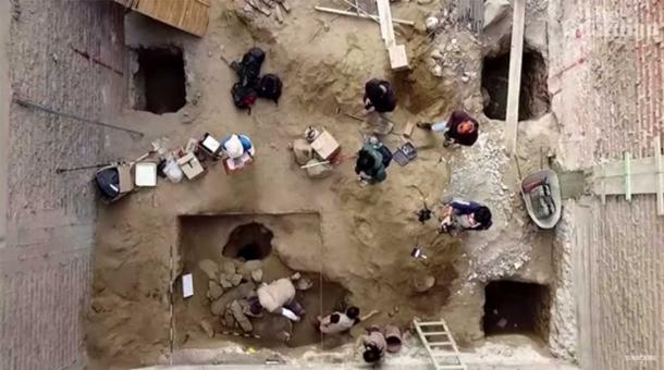 The unexpected discovery of a tomb was made ahead of renovations in a home in Lima. (The Guardian / YouTube)