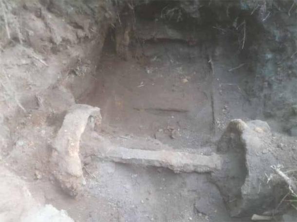 Images of an unknown track found in Mamerki, prompting questions about the Amber Room's potential presence. (Mamerki Bunkry "Miasto Brygidy"/Facebook)