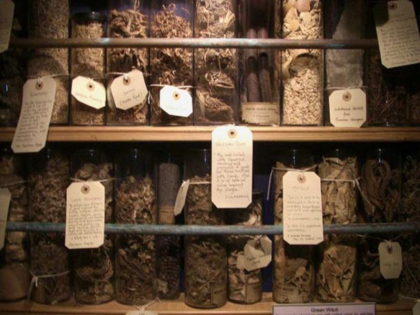 A variety of herbs and other floral ingredients that British cunning folk used in preparing potions and other healing concoctions. 