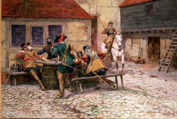The victory of Cromwell led to the Puritan Christmas ban. Troopers of the English Civil War, 1645 (Public Domain)