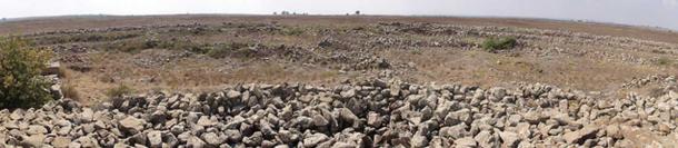 A view of the site at ground level.