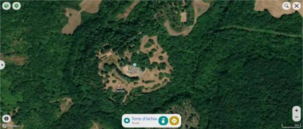 Arial view of the Torre d’Ischia site.