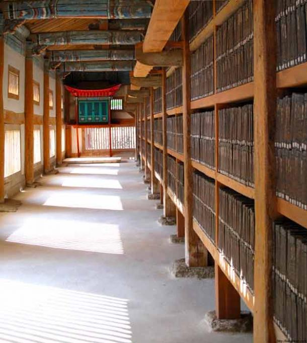 He volumes of Tripitaka Koreana, Haeinsa, South Korea. (Ken Eckert, CC BY-SA 4.0)