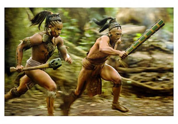 Aztec warriors on the run chasing the enemy through the jungles of Mexico carrying a razor-sharp obsidian bladed macuahuitl broadsword, and a deadly jade-headed club. (About History)