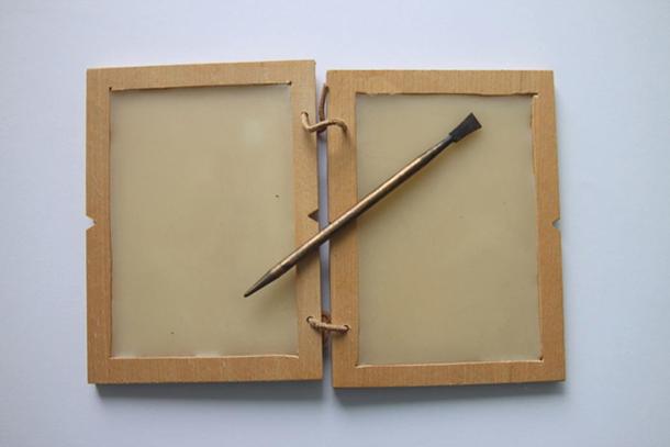 Example of a wax tablet with Roman stylus