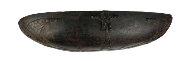 Early 20th Century wooden feast bowl from Papua New Guinea. (Courtesy of Bowers Museum)
