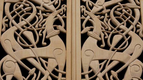 Viking patterned woodwork.