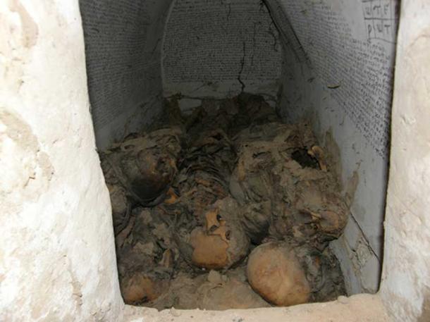 Inside the 900-year old crypt found in Sudan in 2013. 