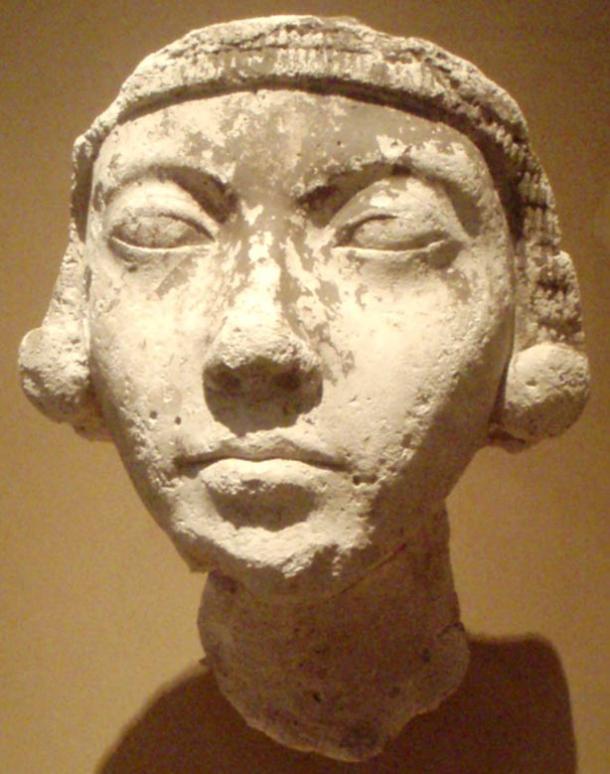Plaster face of a young Amarna-era woman, (thought by many to represent Kiya, one of Akhenaten's wives).
