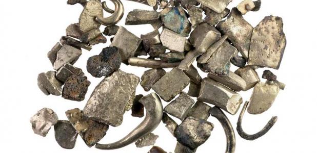 A hacksilber hoard dated to the middle of the eleventh century BC found by the Leon Levy Expedition to Ashkelon.       Source: We are grateful to L. E. Stager and D. Master, directors of the Leon Levy Expedition to Ashkelon, and to D. T. Ariel, for allowing us to publish these photographs.