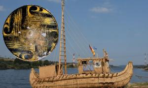 The Abora IV, based on the ancient Egyptian reed boat