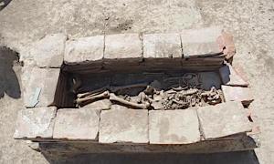 One of the Avar warrior graves unearthed in the Vinkovci City Cemetery in Croatia.	Source: Ivan Bosancic
