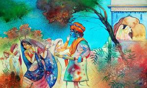 Holi festival painting