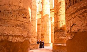 The columns of the Hypostyle Hall at the Karnak temple complex in Egypt. Source: whatafoto / Adobe Stock 