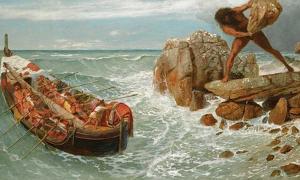 Odysseus and Polyphemus by Arnold Böcklin. Polyphemus is one of the only Cyclopes recognized by name. Source: Public domain