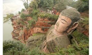 Leshan Giant Buddha is the world's largest stone-carved Buddha