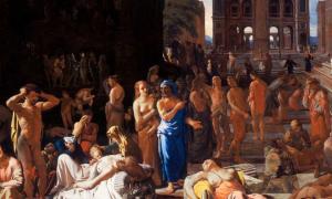 The plague of Athens killed between 25-33% of the ancient city’s population, yet what happened is still a mystery. This oil painting by Michael Sweerts, circa 1652, is called “Plague in an Ancient City,” and some scholars interpret it as a depiction of the Athenian plague that broke out in 430 B.C. Source: Public Domain