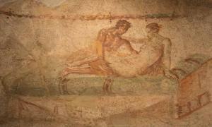 Erotic fresco in Pompeii. Source: Aleksandr / Adobe Stock.